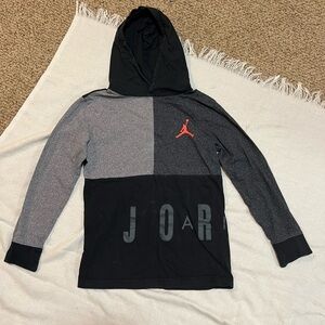 Jordan Black and Gray Hoodie